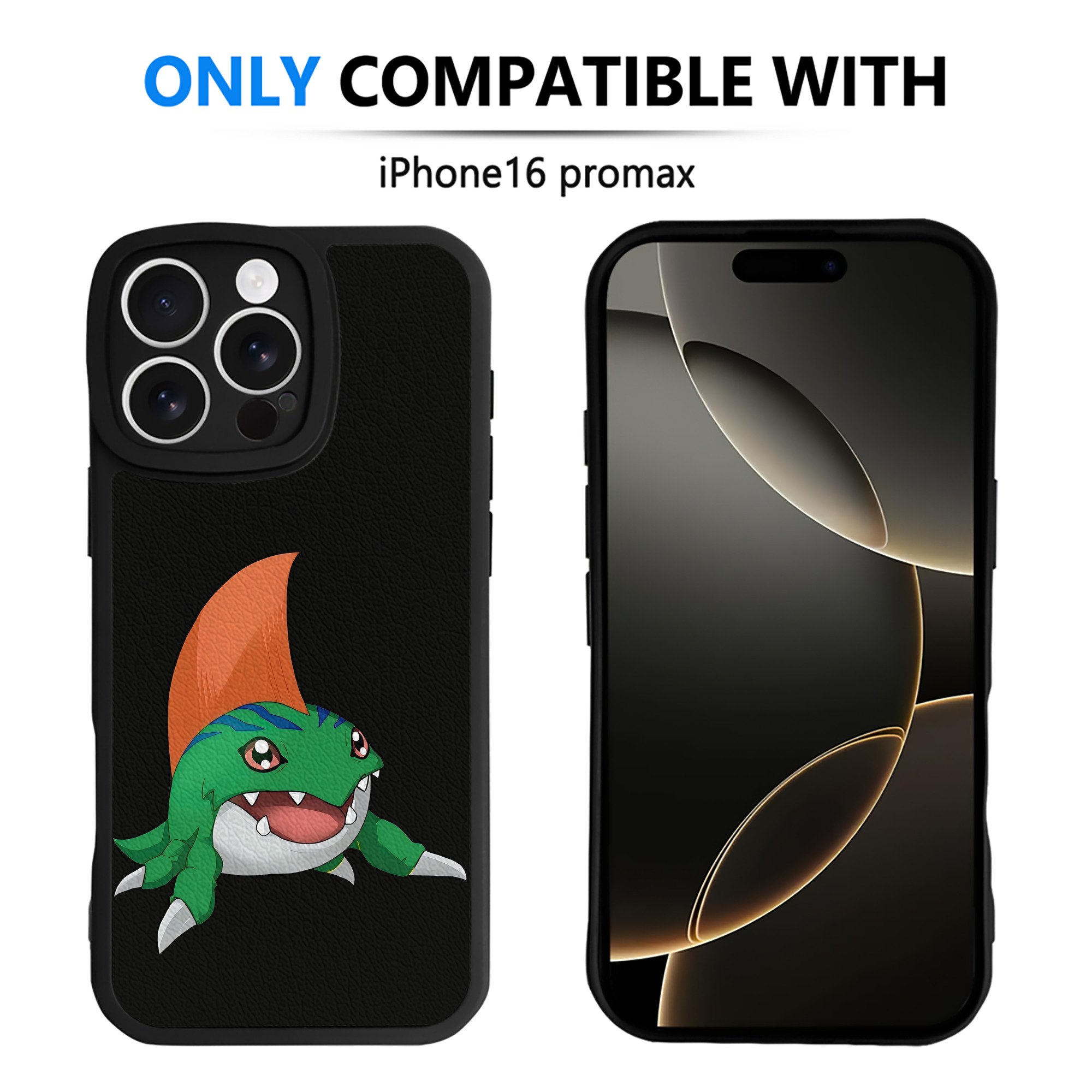 （画像用） Digimon デジタルモンスター/デジモン 【iPhone 16シリーズ対応】シリコンスマホケース（レザー調） 材質：シリコン